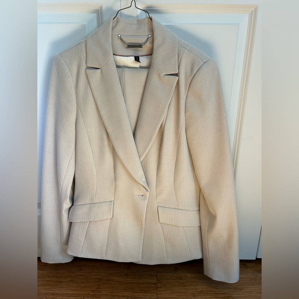 White House Black Market Cream Blazer